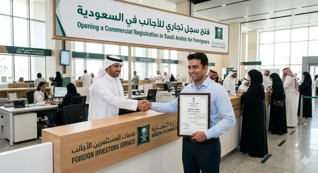 فتح سجل تجاري في السعودية للاجانب