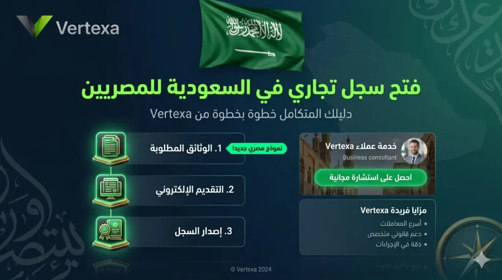 فتح سجل تجاري في السعودية للمصريين